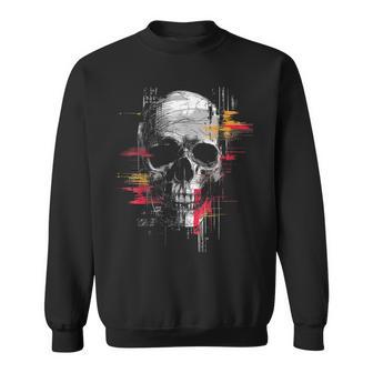 Cráneo Dibujo Arte Pintura Motivo Gráfico Cráneo Camisa de entrenamiento - Regaloses