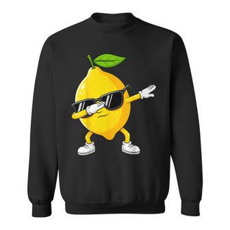Dabbing Lemon Fruit With Sunglasses Lemon Sweatshirt - Thegiftio UK
