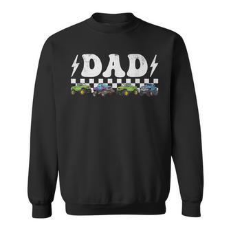 Dad Monster Truck Family Crew Birthday Matching Dad Sweatshirt | Seseable UK