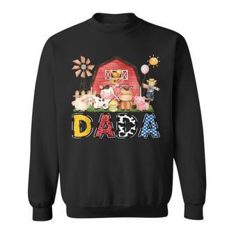 Dada Farm Cow Birthday Boy Matching Family Party Sweatshirt - Thegiftio UK