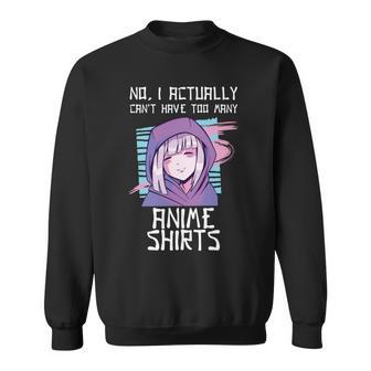 Demasiadas S De Anime Regalo De Anime Manga Larga Camisa de entrenamiento - Regaloses
