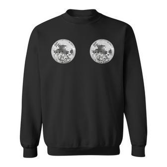 Disco Ball Bikini Bra Cute 90S Disco Ball Graphics Sweatshirt | Seseable UK
