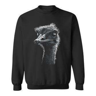 Diseño De Dibujo De Cara De Avestruz Arte De Impresión Animal Camisa de entrenamiento - Regaloses