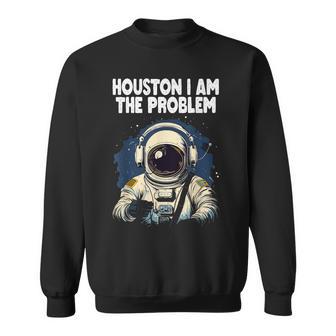 Divertente Con Astronauta Degli Amanti Dellopazio Houston I Am The Problem Felpa - Novitaregali