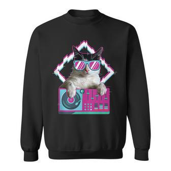 Dj Cat I Amante De Los Gatos I Disc Jockey I Dj Gato In Mangas Camisa de entrenamiento - Regaloses