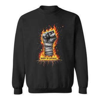Dolor Es Poder Puño Fuego Boxeo Camisa de entrenamiento - Regaloses