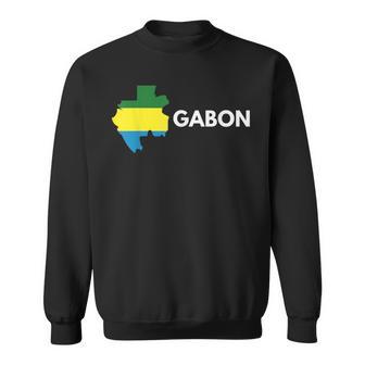 Drapeau Du Gabon Des Fêtesintage Grunge Drapeau Gabon Sweater e - Cadeauxyz