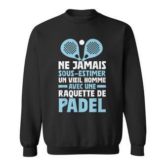 Drôle Padeliste Unieil Homme Avec Une Raquette De Padel Sweater e - Cadeauxyz