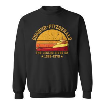 Edmund Fitzgerald Ship 1975 Anniversary Great Lakes Tribute Sweatshirt - Monsterry