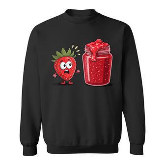 Effrayé Fraise Confiture Fraises Sweater e - Cadeauxyz