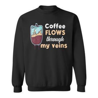 El Café Fluye Por Misenas Cafeína Barista Cappuccino Camisa de entrenamiento - Regaloses