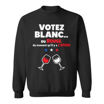 Élection Humour Présidentielle 2027 Apérootez Blanc Sweater e - Cadeauxyz
