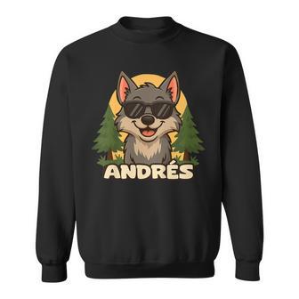 Enfant Andrés – Loup Avec Prénom Pour Garçons Sweater e - Cadeauxyz