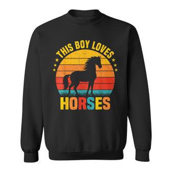 Este Chico Ama A Los Caballos Divertidos Montar A Caballo Para Niños Pequeños Camisa de entrenamiento - Regaloses