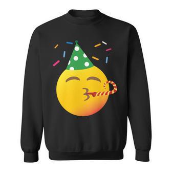 Fiestaonrisa Cara Emoticon Fiesta De Cumpleañosonris Manga Larga Camisa de entrenamiento - Regaloses