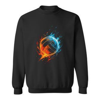 Fire Volleyball Player Volleyball T Shirt Name Sweatshirt | Seseable UK