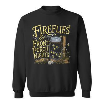 Fireflies And Front Porch Nights Summer Mason Jar Sweatshirt - Thegiftio UK