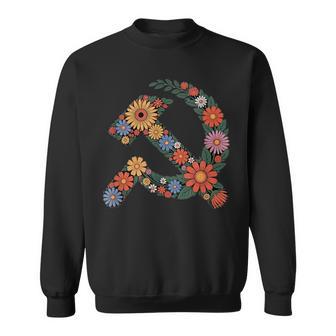Fleurs Faucille Et Marteau Sweater e - Cadeauxyz
