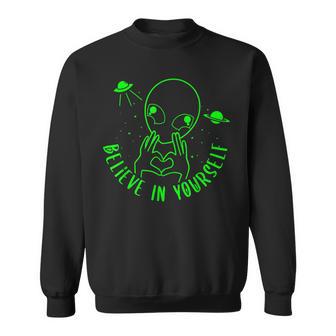Fresco Alien Amigo Proclamando Amor Propio Divertido Alien Ovnis Camisa de entrenamiento - Regaloses