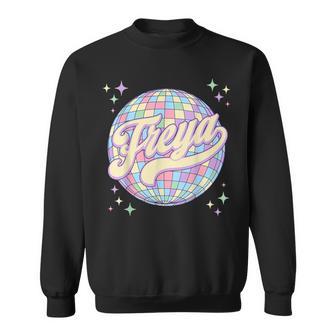 Freya Name Personalized I Love Freya Retro 70S 80S Sweatshirt - Thegiftio UK