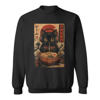 Cat Ramen Japanese Kawaii Anime Cats Sweatshirt | Seseable UK