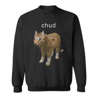 Chud Low Poly Cat Retro 90S Gaming Meme Sweatshirt - Monsterry