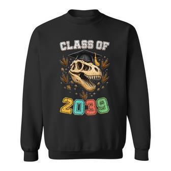 Class Of 2039 Grow With Me Dinosaur Graduation Skull Sweatshirt | Seseable UK