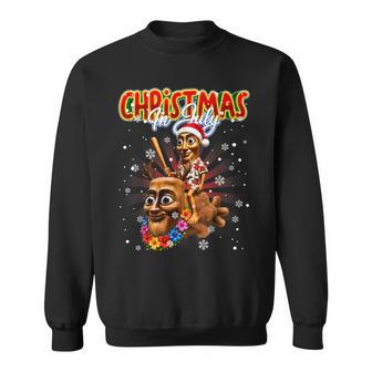 Flying Tung Tung Sahur Christmas In July Summer Meme Sweatshirt - Thegiftio UK
