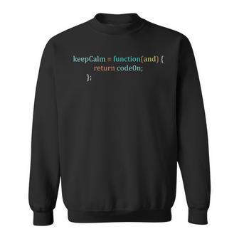 Keep Calm & Code On Geek Nerd Programmer Sweater e - Cadeauxyz