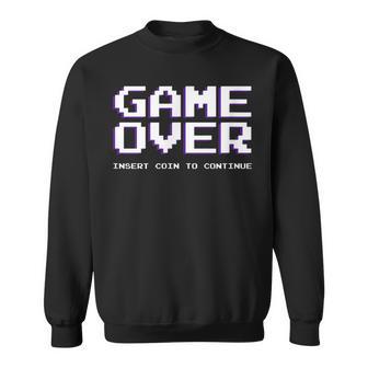 Game Over Insertar La Moneda Para Continuar La Consola Divertida De Juegos Retro Camisa de entrenamiento - Regaloses