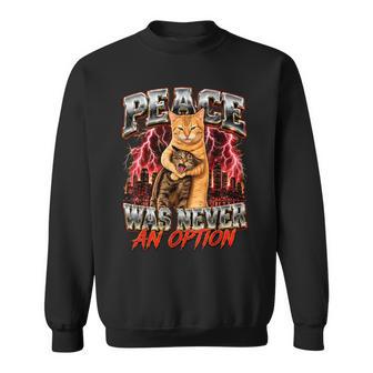 Gato Ahogando Gato Meme La Paz Nunca Fue Una Opción Divertido Bootleg Camisa de entrenamiento - Regaloses