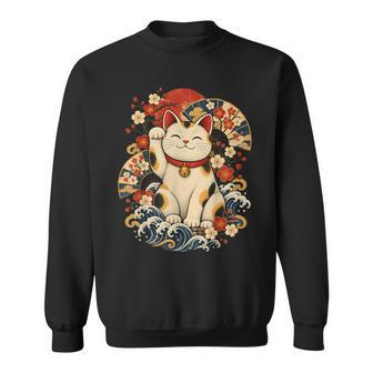 Gato De Lauerte Maneki Nekoakura Japonesa Ukiyo E Camisa de entrenamiento - Regaloses