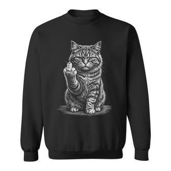 Gato Tabbyarcástico Gesto Audaz Actitud Graciosa Humor In Mangas Camisa de entrenamiento - Regaloses