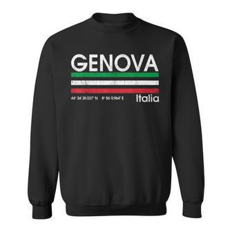Genova Coordenadas Italia Bandera Camisa de entrenamiento - Regaloses