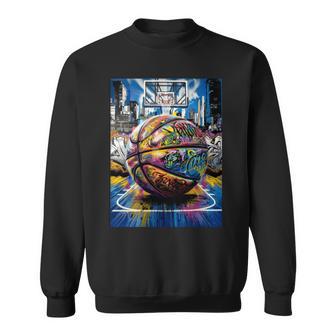Graffiti Baloncesto Arte Urbano Deportes Diseño Manga Larga Camisa de entrenamiento - Regaloses