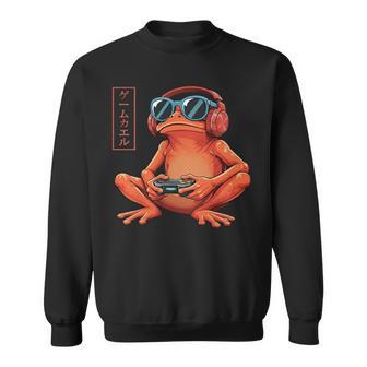 Grenouille Japonaiseintage Amusante Pour Garçons Adolescents Hommes Manche Longue Sweater e - Cadeauxyz