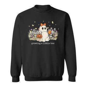 Growing A Little Boo Ghost Pregnancy Maternity Halloween Sweatshirt | Seseable UK