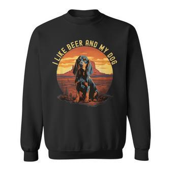 Me Gusta La Cerveza Y Mi Perro Amante De Los Perros Retrointage Camisa de entrenamiento - Regaloses