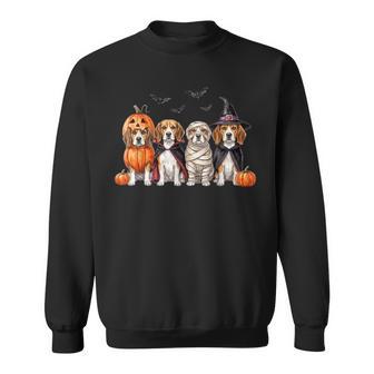 Halloween Beagle Squad Pumpkin Vampire Mummy Witch Dog Sweatshirt | Seseable UK