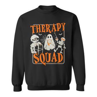Halloween Therapy Squad Cute Ghost Mummy Skeleton Ot Pt Slp Sweatshirt | Seseable UK