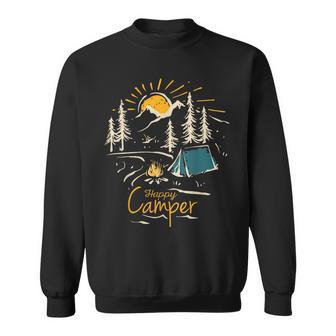 Happy Camper Camping Zelten Lagerfeuer Wandern Natur Sweatshirt - Geschenkecke