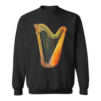 Harpe Instrument De Musique Motif Illustration Harpe Sweater e - Cadeauxyz