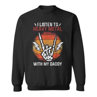 Heavy Metal Con Mi Papá Divertidos Fanáticos Del Metal Niños Camisa de entrenamiento - Regaloses