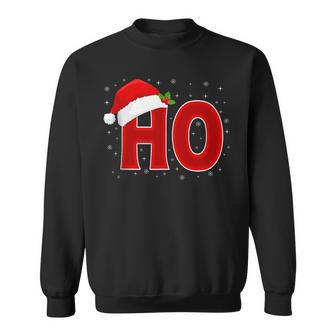 Ho Christmas Couples Matching Santa Ho Ho Ho Xmas Sweatshirt - Thegiftio UK