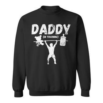 Hombre Divertido Nuevo Papá Orgulloso Esperando Primeraez Papá Levantamiento De Pesas Camisa de entrenamiento - Regaloses
