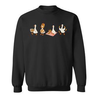 Hot Dog Lover Goose Foodie Hot Dog Meme Sweatshirt | Seseable UK