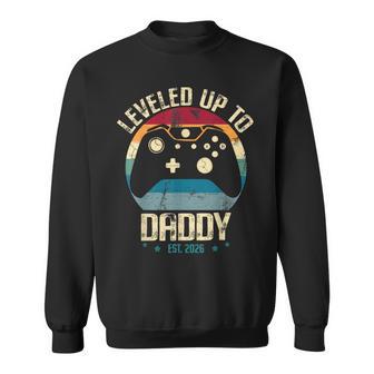 Ich Bin Auf Daddy Hochgestuft Est 2026 Dad Level New Dad Freigeschaltet Sweatshirt - Geschenkecke