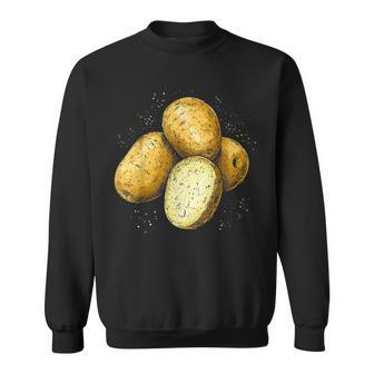 Illustration Motif Pomme De Terre Et Légumes Sweater e - Cadeauxyz