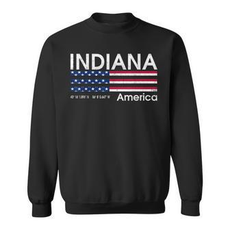 Indiana Coordonnées Usa Drapeau Sweater e - Cadeauxyz