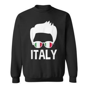 Italy Boyilhouette Bandiera Italiana Occhiali Daole Uomo Felpa - Novitaregali